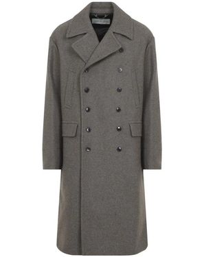 Dries Van Noten Jassen ,Grijs ,Wol Rascott Bis Jas