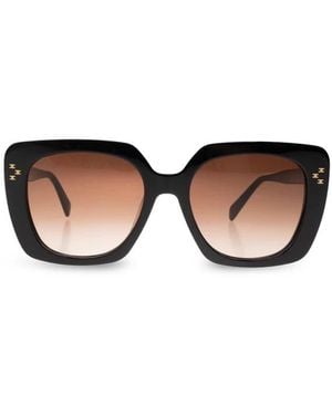 Celine Accessoires ,Zwart ,Xl Gouden Zonnebril - Bruin
