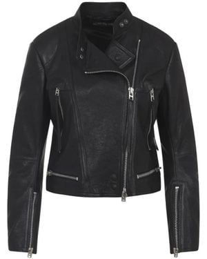Tom Ford Leather Jackets - Black