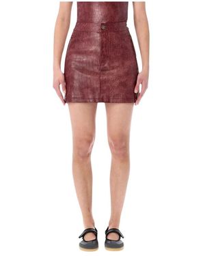 adidas Pleather Mini Skirt - Rot