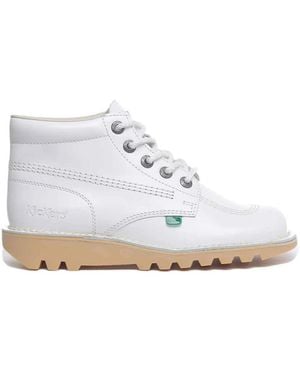 Kickers Lace-Up Boots - White