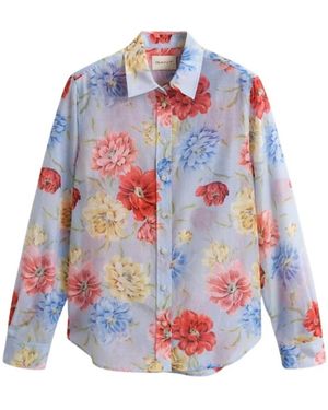 GANT Bloemenblouse - Blauw