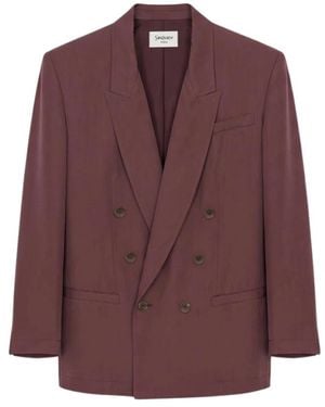 Saint Laurent Jassen ,Paars ,Veste Haboutaï