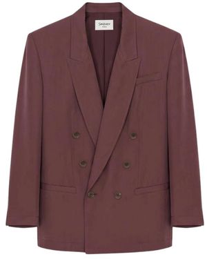 Saint Laurent Jassen ,Paars ,Veste Haboutaï