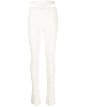 ANDREA ADAMO Wide Trousers - Blanco
