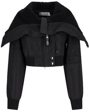 Dior Cropped Peacoat - Schwarz