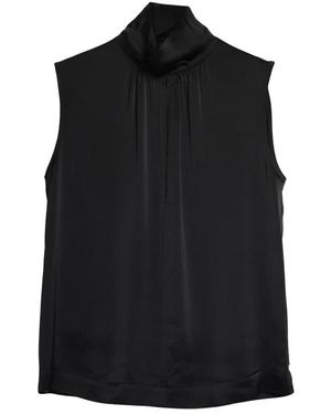 Ottod'Ame Ärmellose Viskosetop - Schwarz