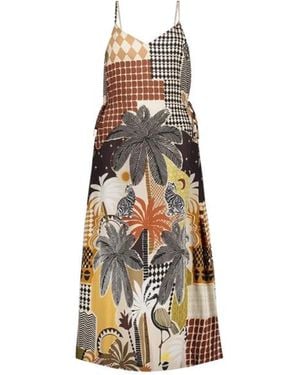 Geisha Midi Kleid - Mettallic