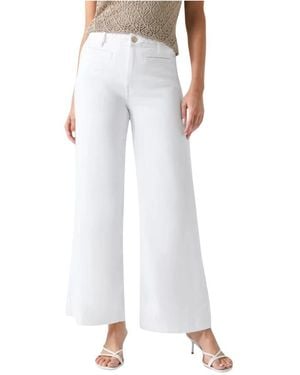 Guess Jeans ,Wit ,Katoen Zoya Crop Leg Braided