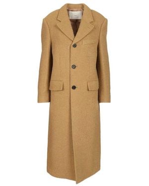 DUNST 2-Way 3-Button Boucle Wollen Jas - Naturel