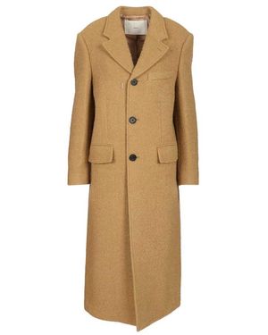 DUNST 2-Way 3-Button Boucle Wollen Jas - Naturel