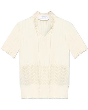 McQueen Overhemden ,Pointelle Knit Top - Wit