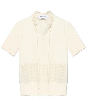 McQueen Overhemden ,Pointelle Knit Top - Wit