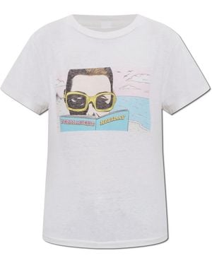 RE/DONE Bedrucktes T-Shirt - Weiß