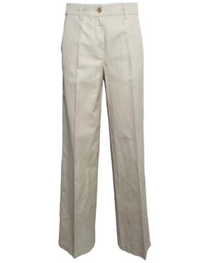 Aspesi Broeken ,Katoen Flats Katoen Gabardine Broek - Grijs