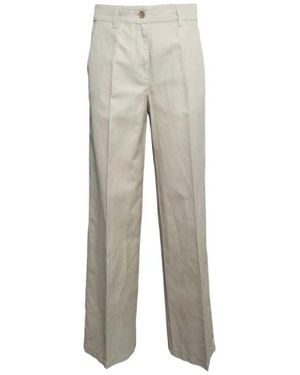Aspesi Broeken ,Katoen Flats Katoen Gabardine Broek - Grijs