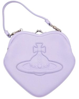 Vivienne Westwood Tassen ,Paars ,Belle Heart Frame Purse