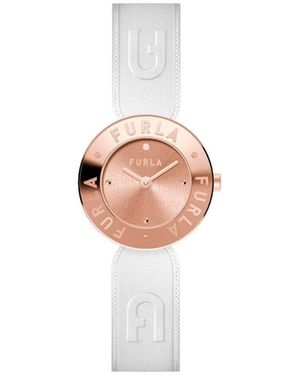 Furla Accessoires ,Wit ,Leer Leren Horloge