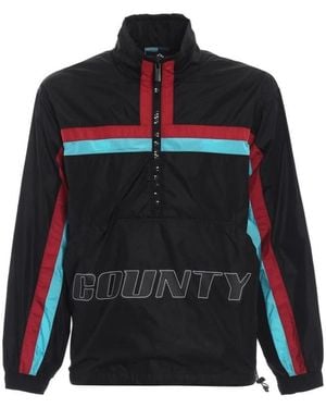 Marcelo Burlon Logo Windbreaker Jacket - Schwarz