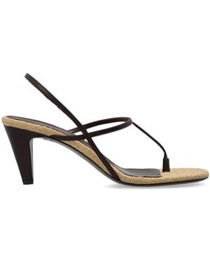 Neous Schoenen ,Bruin ,Leer Arneb Sandalen Met Hak - Metallic