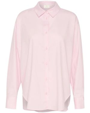 Kaffe Lila Sneeuw Shirt Met Strikdetail - Roze