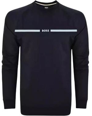 BOSS Pull Ml Coton - Blauw