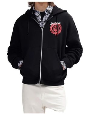 Just Cavalli Zip-Through Sweatshirt - Zwart