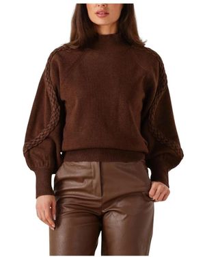 Minus Brauner High Neck Top Für Frauen