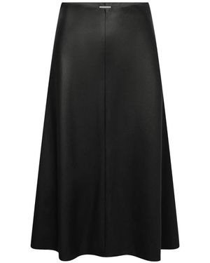 Seductive Rokken ,Zwart ,Leer A-Lijn Midi Rok