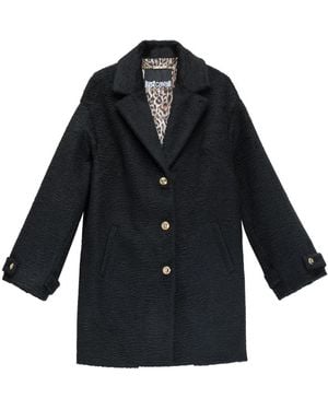 Just Cavalli Single-Breasted Coats - Blue