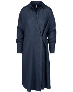 Bomboogie Chemisier Met Lange Mouwen - Blauw