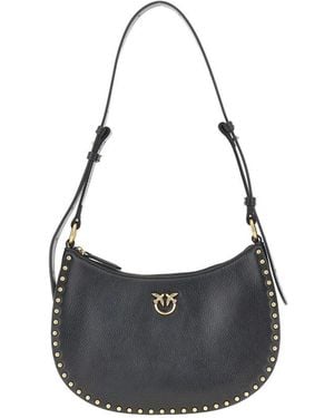 Pinko Mini Half Moon Schoudertas - Zwart