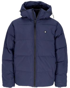 Element Wasserabweisende Daunenjacke Mit Verstellbarer Kapuze - Blau