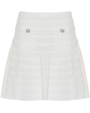 Self-Portrait Short Skirts - Blanco