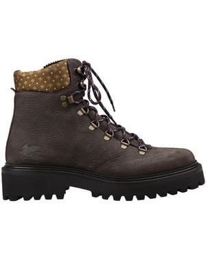 Etro Lace-Up Boots - Marron
