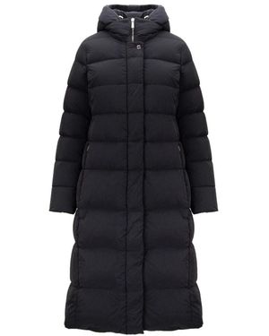 Moorer Jassen ,Blauw ,Polyester Lange Gewatteerde Donsjas - Zwart