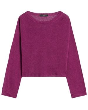Weekend by Maxmara Round-Neck Knitwear - Violet