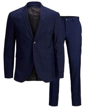 Jack & Jones Single Breasted Suits - Blue