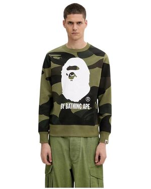 A Bathing Ape Giant 1St Camo Crewneck Sweatshirt - Groen