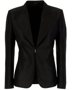 Gucci Seiden-Faille-Jacke - Schwarz