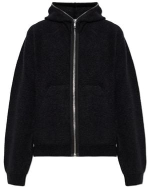 Rick Owens Truien & Vesten ,Zwart ,Hooded Cardigan