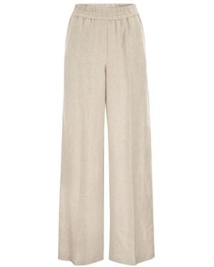 Brunello Cucinelli Wide Trousers - Natural