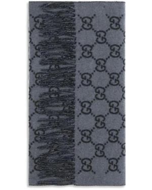 Gucci Gg Jacquard Wollschal - Grau