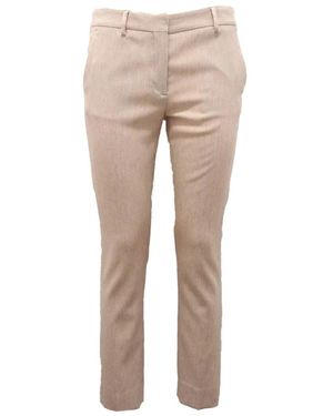 Grifoni Wollen Blend Broek Gemaakt - Naturel