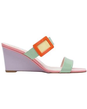 Roger Vivier Belle Vivier Mule Wedge 60 - Mehrfarbig