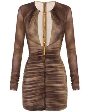 Elisabetta Franchi Short Dresses - Brown