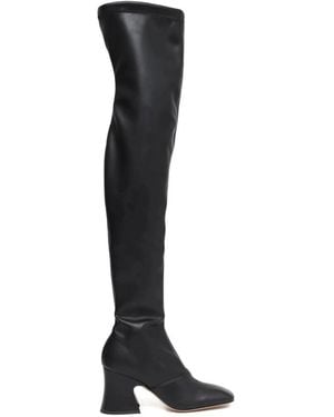 Chloé Schoenen ,Zwart ,Leer Zwarte Lakleren Laarzen