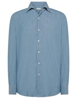 Seventy Overhemden ,Blauw ,Denim Denim Shirt