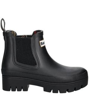 Barbour Schoenen ,Zwart ,Leer Halton Enkellaarzen