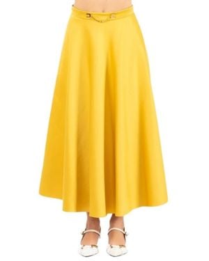 Elisabetta Franchi Midi Skirts - Yellow